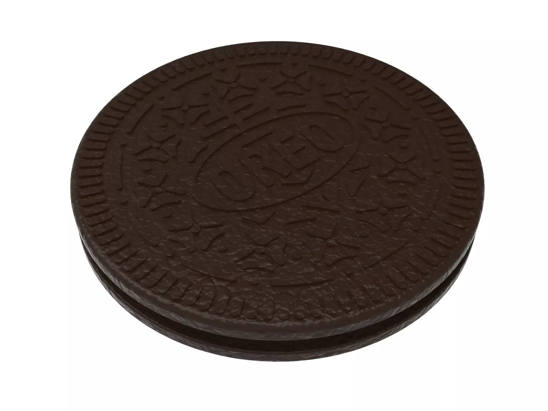 Oreo Biscuit 3D CAD Model -Realistic Cookie Design  Low-poly 3D model_0