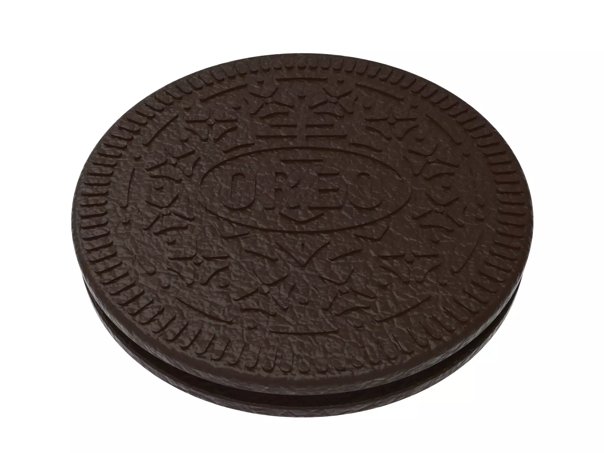 Oreo Biscuit 3D CAD Model -Realistic Cookie Design  Low-poly 3D model_3