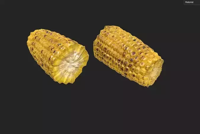 Corn  M06 Low-poly 3D model 7