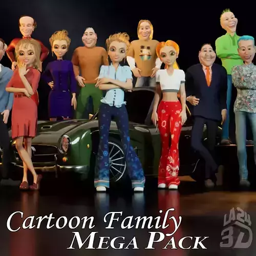 Cartoon Characters Mega Pack