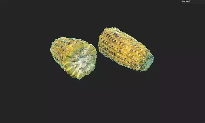 Corn  M08 Low-poly 3D model 7