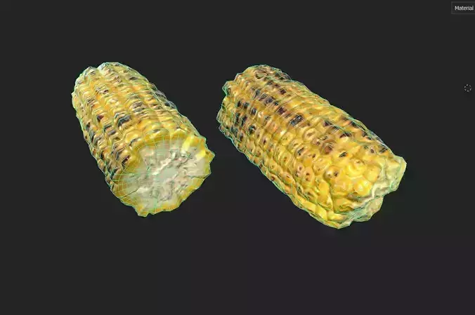 Corn  M10 Low-poly 3D model 2