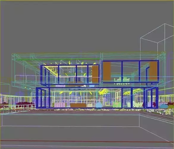 The Garden Pavilion Villa - A Modern Architectural  3D model 6
