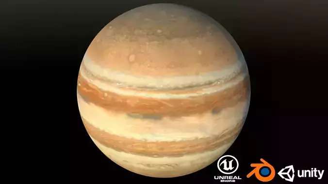 Photorealistic Jupiter 3D Model