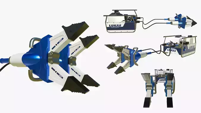 Industrial Robotic Hydraulic Spreader Grapple Claw 3D model