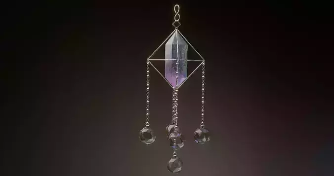 Crystal Suncatcher Wind Chime - Hanging Prism Decor