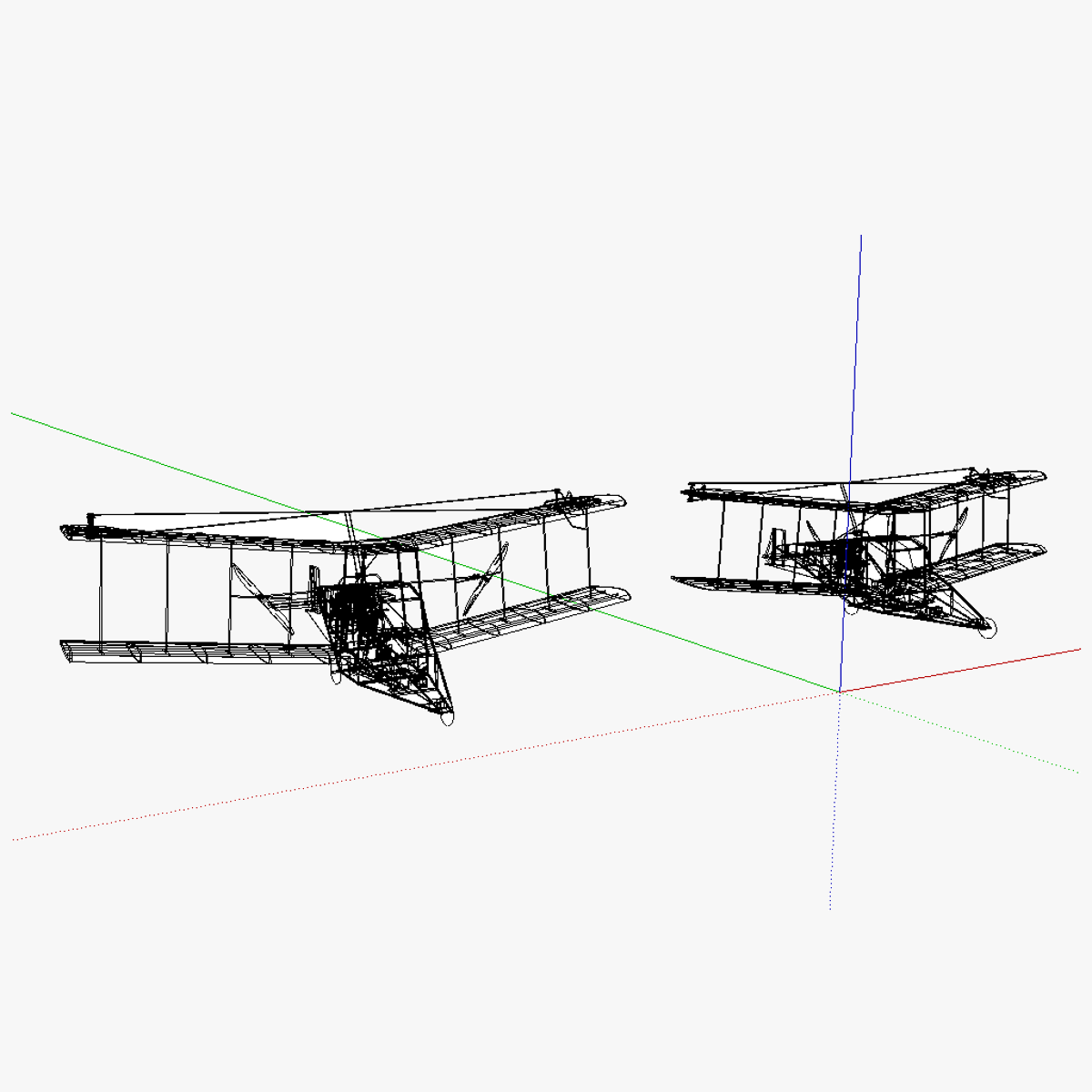 AT single person airplane 3D model_5