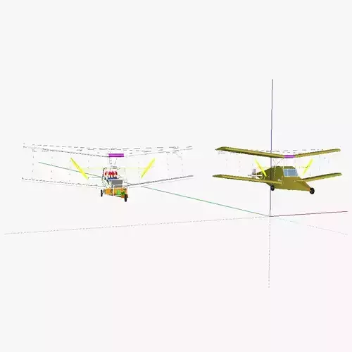 AT single person airplane 3D model AT single person airplane 3D model