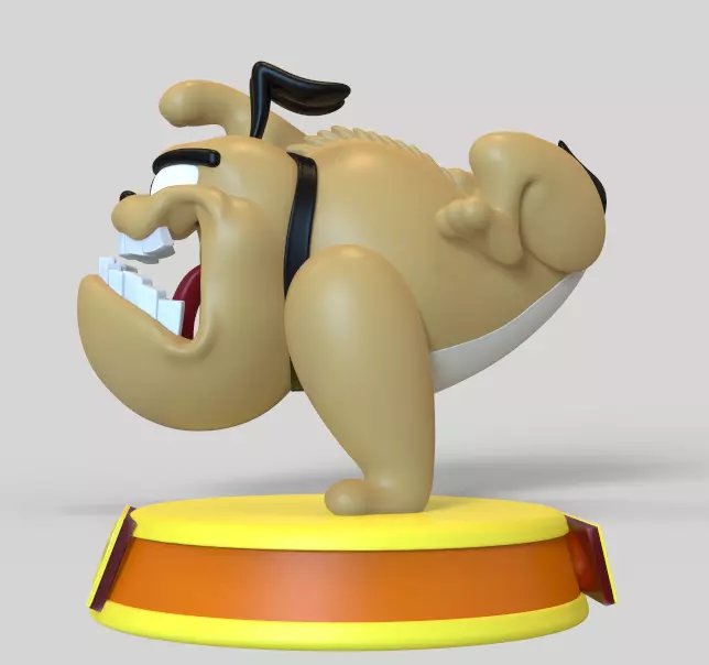 TINY BULLDOG FROM TOM AND JERRY-PARTS AND COMPLETE 3D print model_1