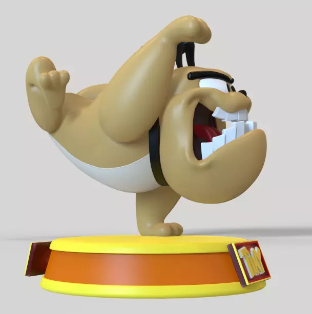 TINY BULLDOG FROM TOM AND JERRY-PARTS AND COMPLETE 3D print model_5