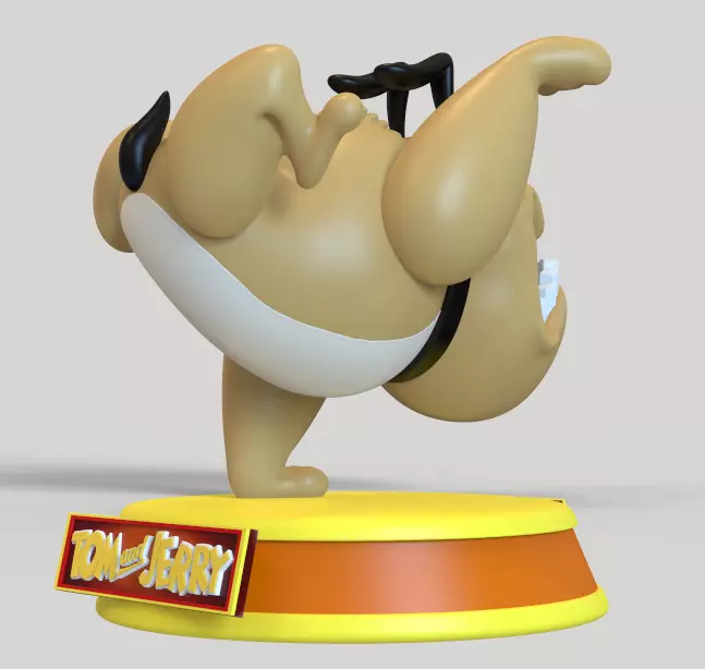 TINY BULLDOG FROM TOM AND JERRY-PARTS AND COMPLETE 3D print model_4