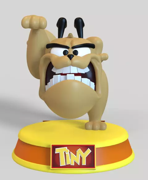 TINY BULLDOG FROM TOM AND JERRY-PARTS AND COMPLETE 3D print model_6