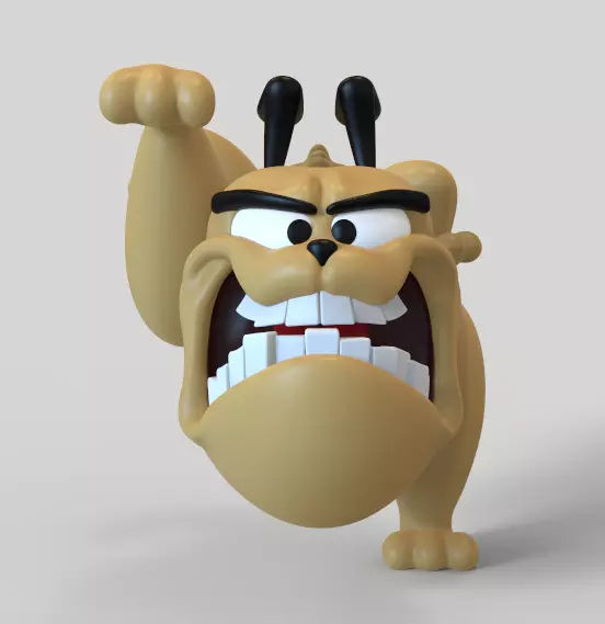 TINY BULLDOG FROM TOM AND JERRY-PARTS AND COMPLETE 3D print model_12