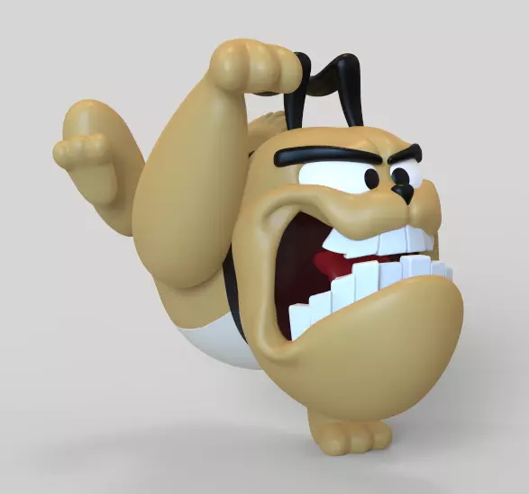 TINY BULLDOG FROM TOM AND JERRY-PARTS AND COMPLETE 3D print model_11