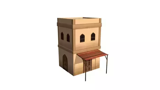 Middle Eastern Style Building - PBR Game Ready