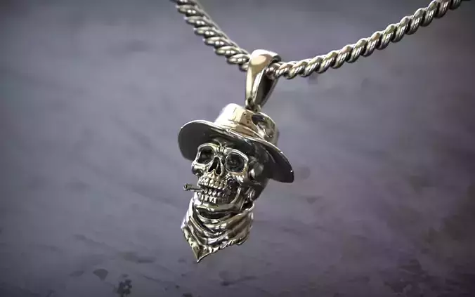 Outlaw Skull Pendant