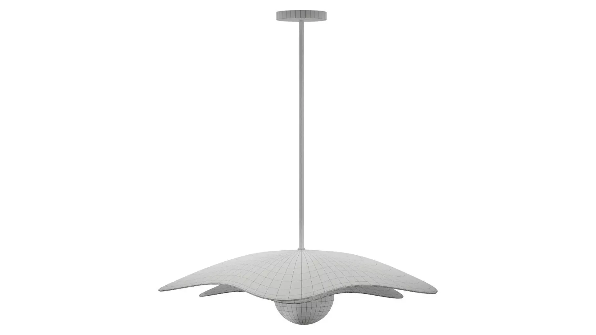 Soft Petal Pendant Light 3D model_3