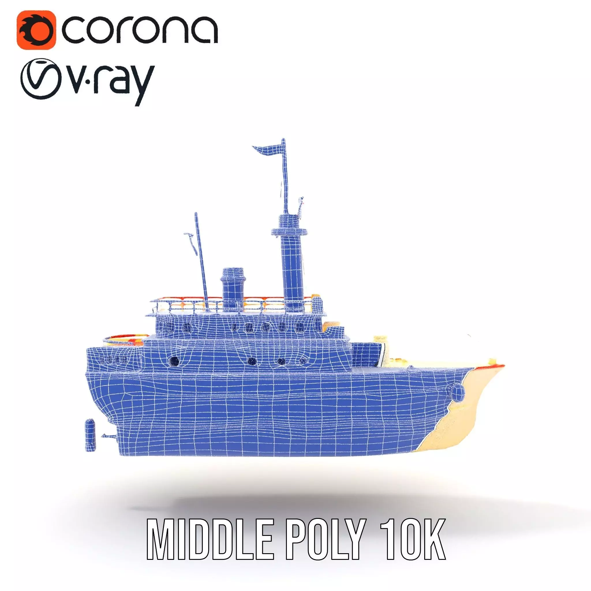 Colorful Toy Ship model pack Low-poly 3D model_30