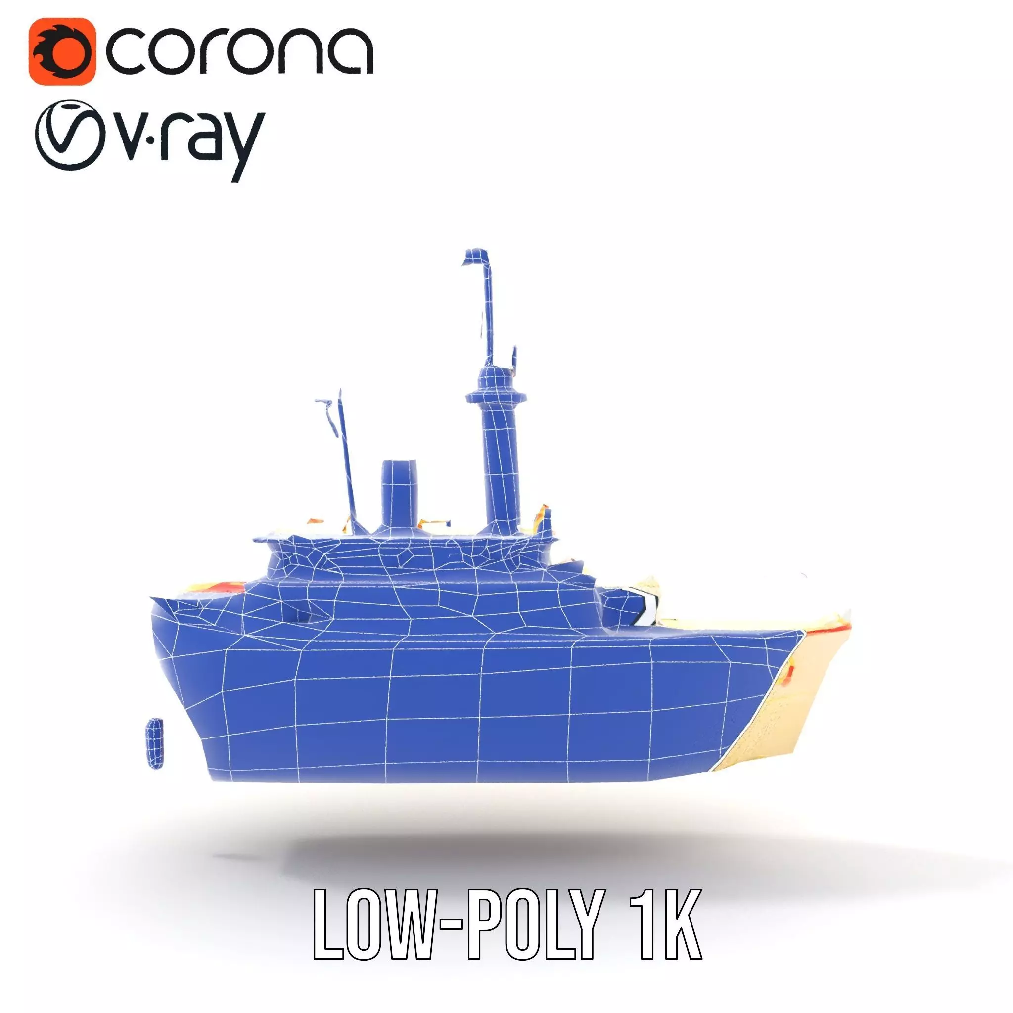 Colorful Toy Ship model pack Low-poly 3D model_14