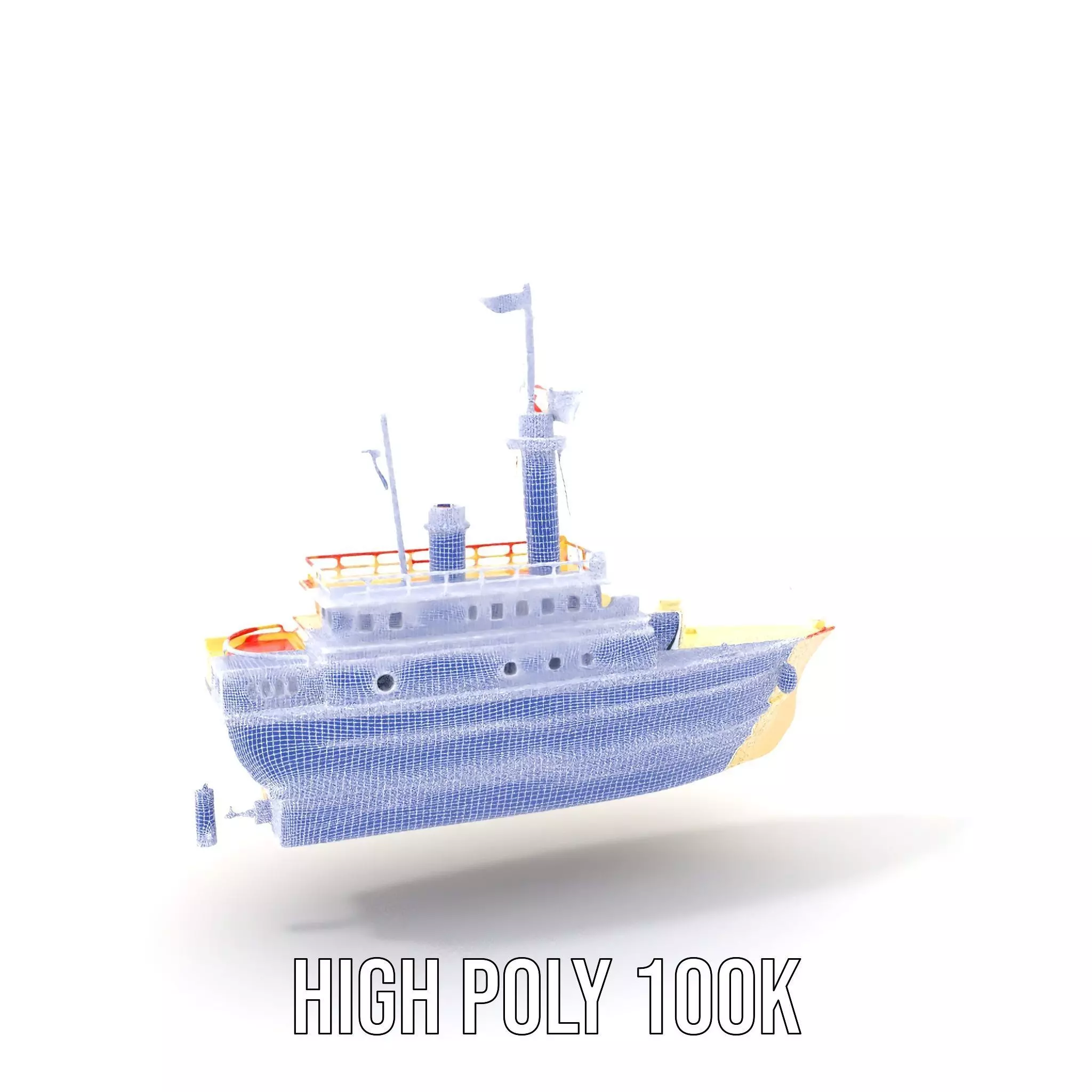 Colorful Toy Ship model pack Low-poly 3D model_5