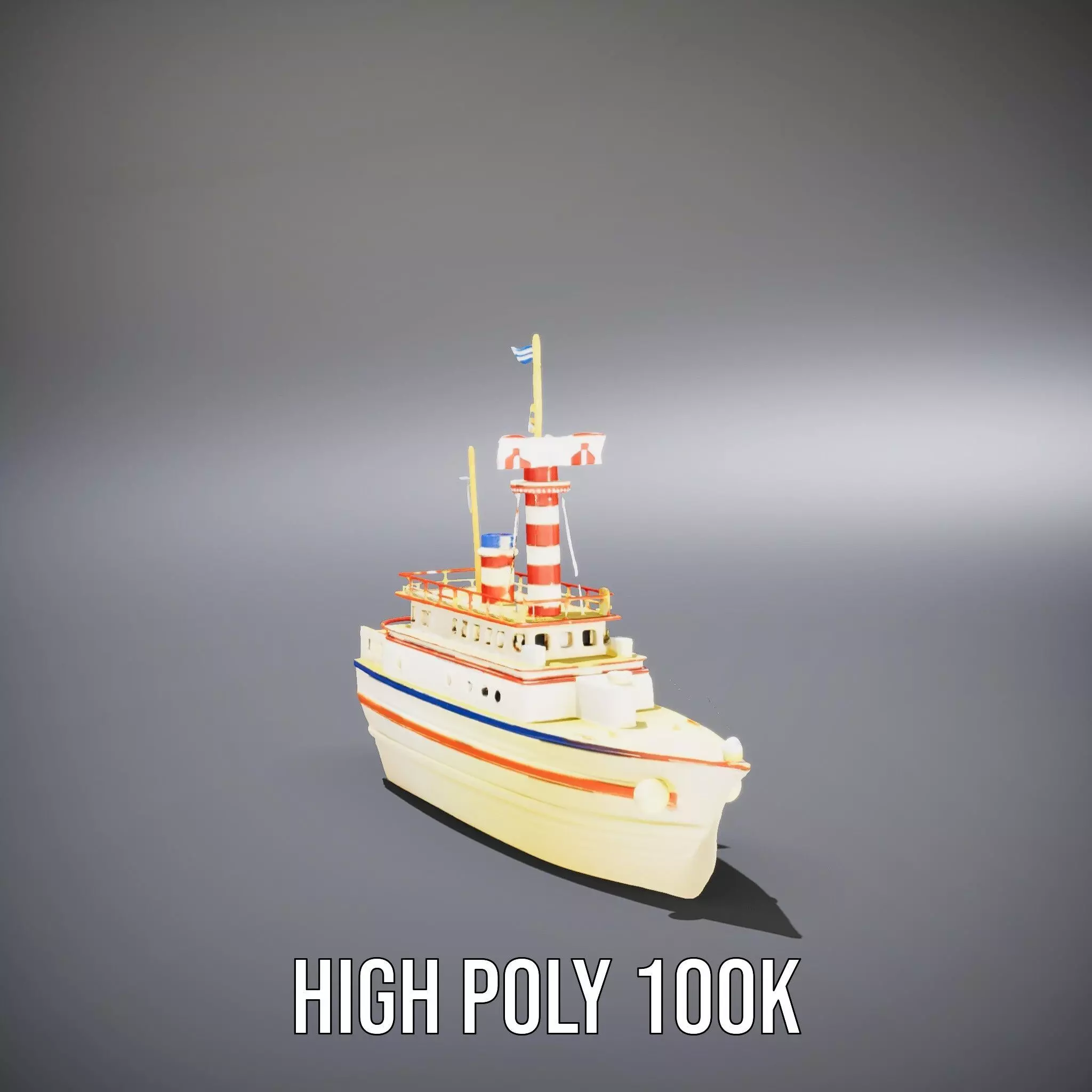 Colorful Toy Ship model pack Low-poly 3D model_26