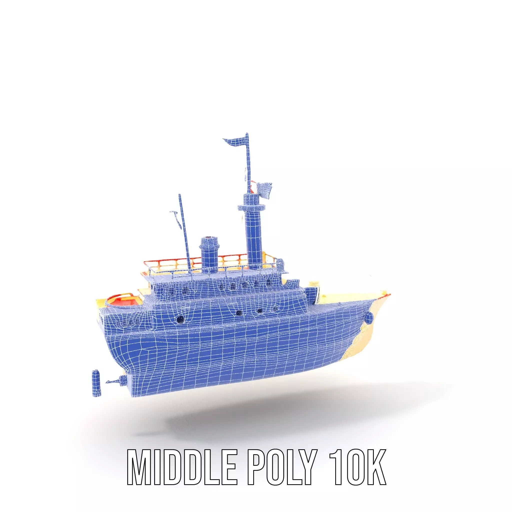 Colorful Toy Ship model pack Low-poly 3D model_13