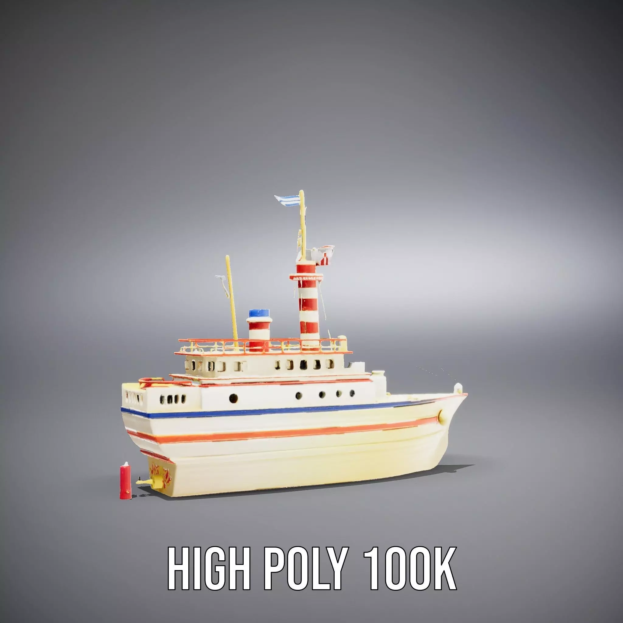 Colorful Toy Ship model pack Low-poly 3D model_35