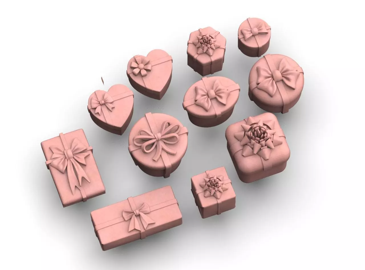 Gift Boxes Bows 3D print model
