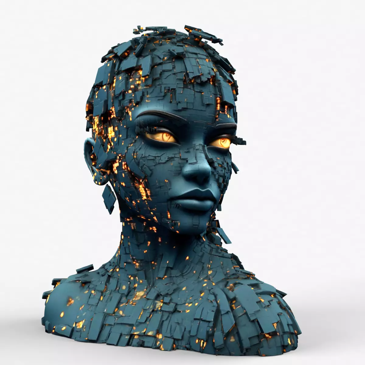 Cybernetic Humanoid High Detail 3D model