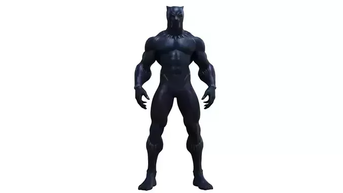 Black Panther 3D Model  PolyJet Ready  Full Color PLY