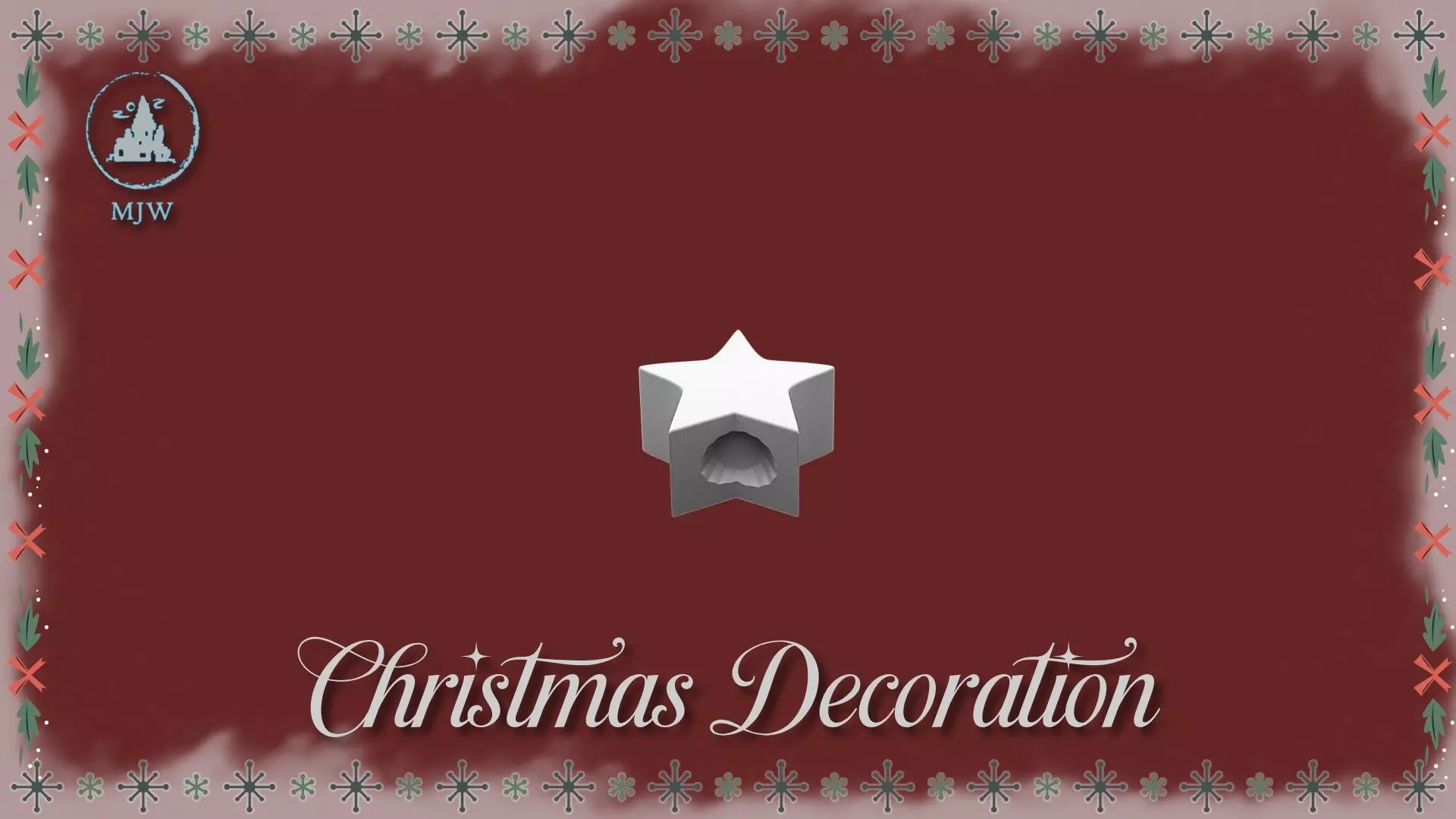 Christmas Miniature Set  Trumpet Candlesticks and Reindeer Bust 3D print model_20