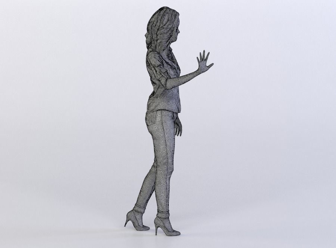 Mei 0352 Woman holding her hand up