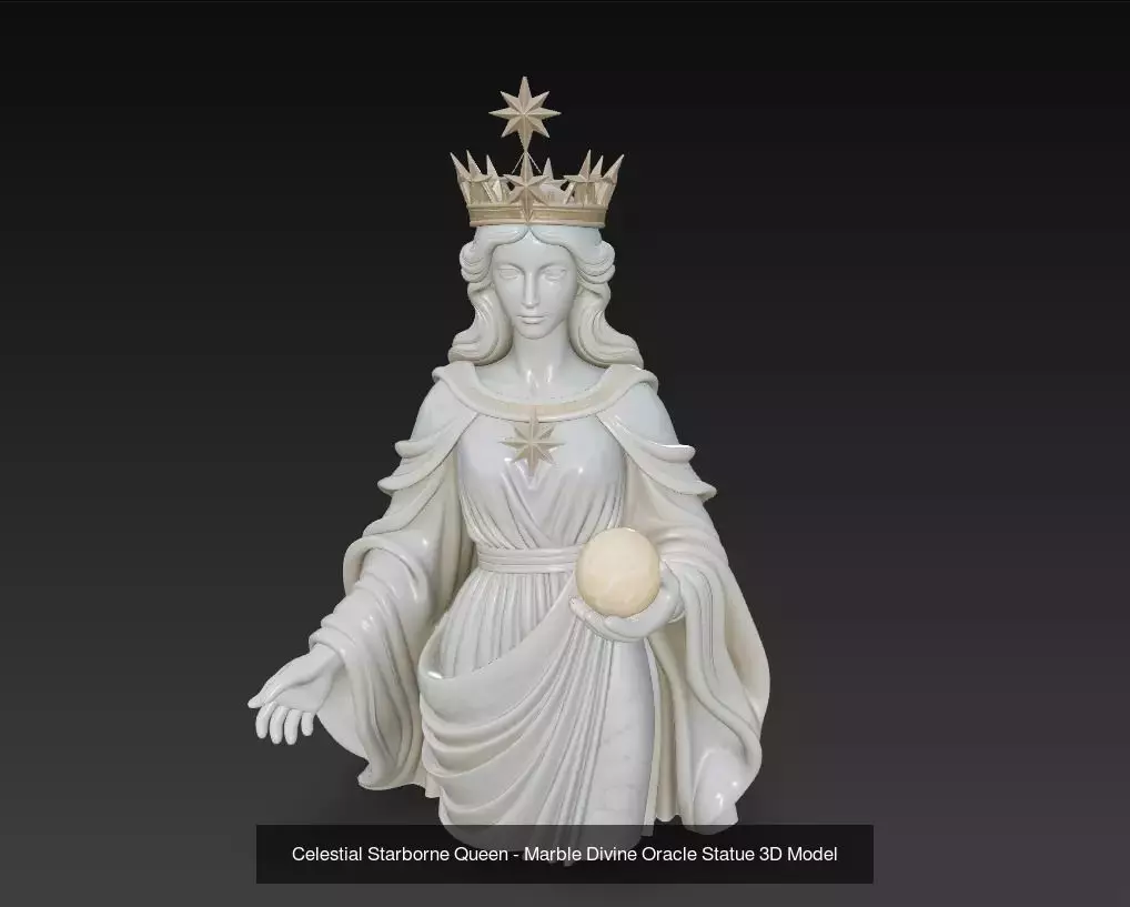 Celestial Marble Queens Divine Oracle Goddess Statue Collection _2