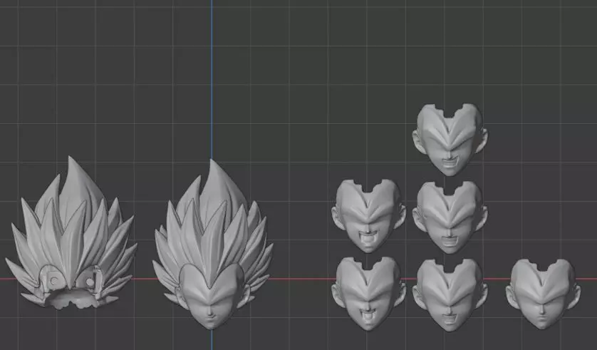 Custom Beast Deities Vegeta Head Sculp Scan 3D print model_0