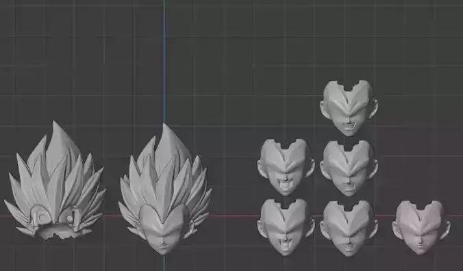 Custom Beast Deities Vegeta Head Sculp Scan