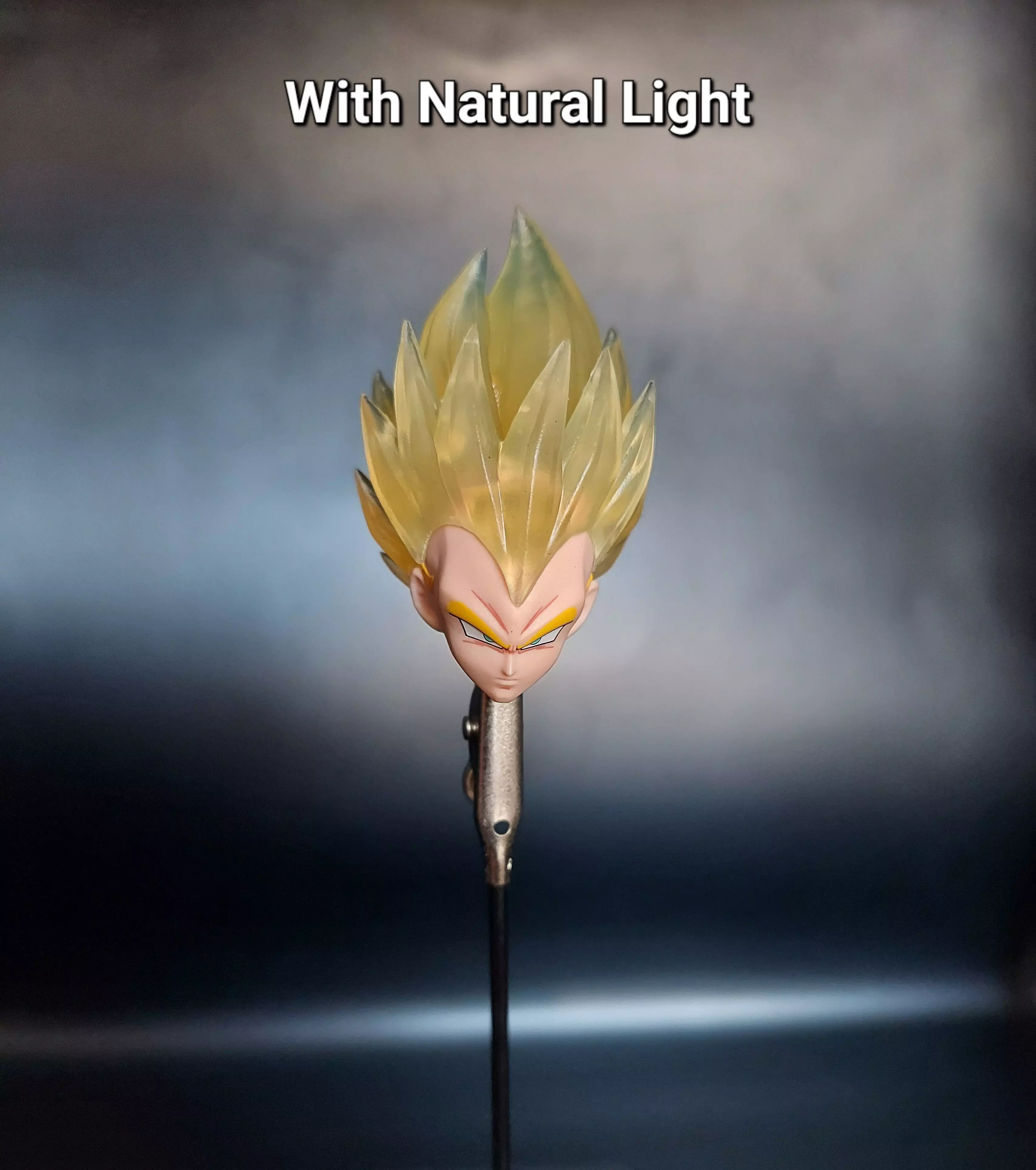 Custom Beast Deities Vegeta Head Sculp Scan 3D print model_4