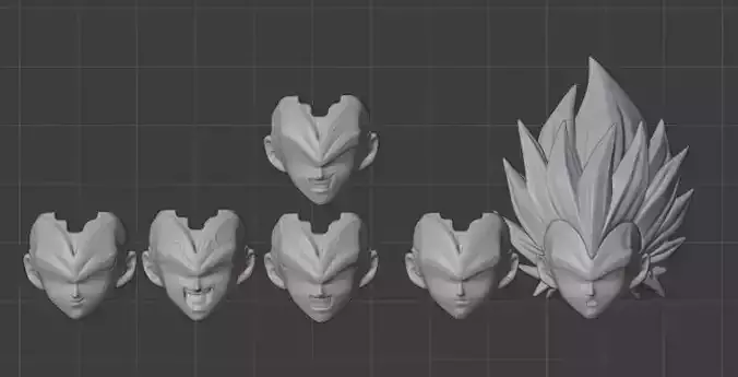 Custom Beast Deities Vegeta Ultra Ego Head Sculpt