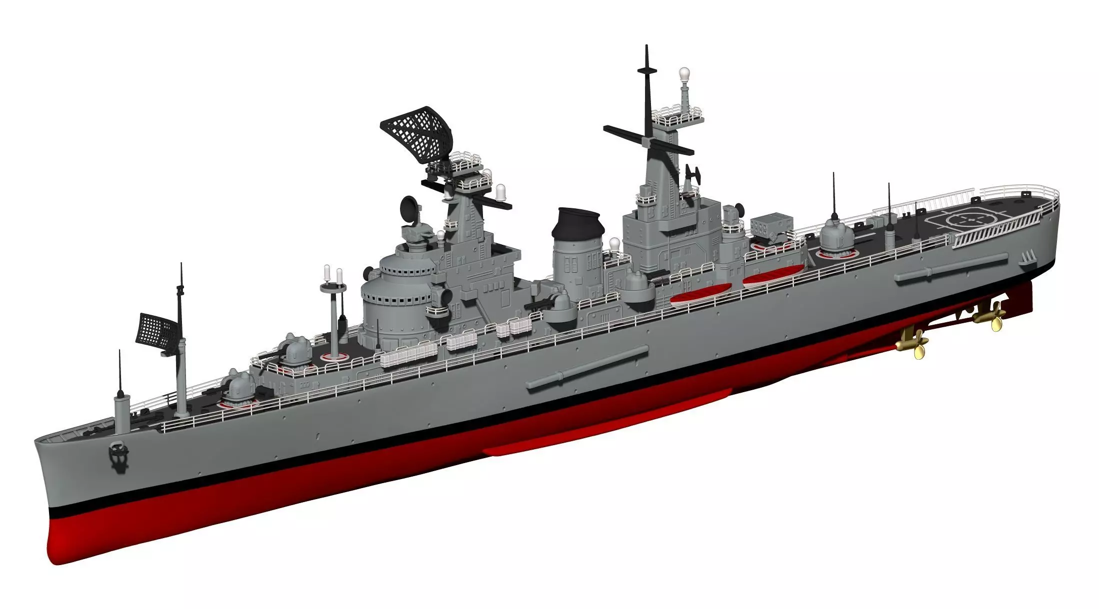 USS Northampton CLC 1 3D print model_22