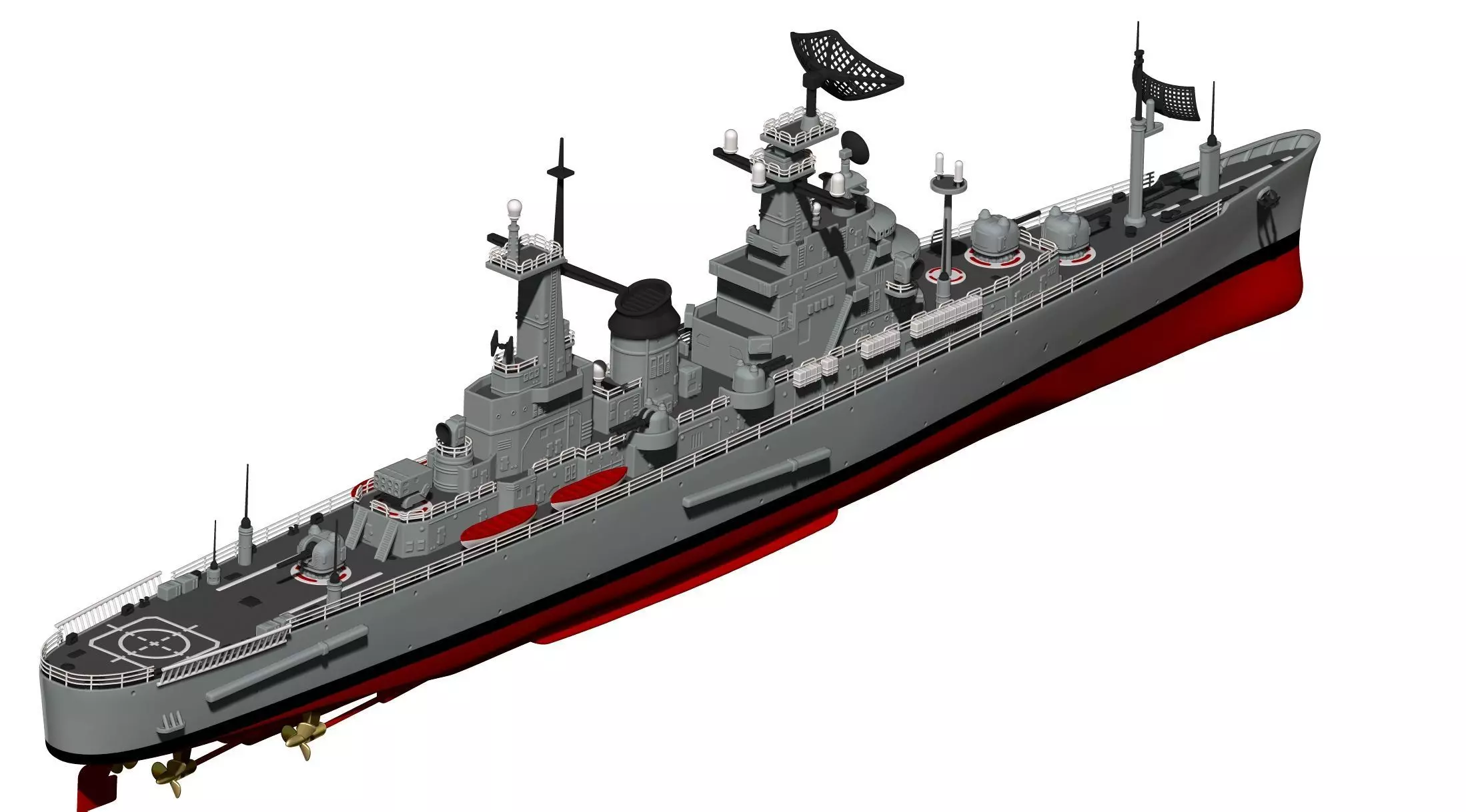 USS Northampton CLC 1 3D print model_24