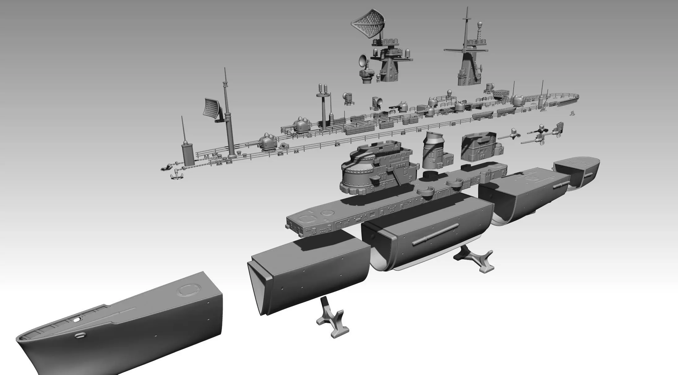 USS Northampton CLC 1 3D print model_2