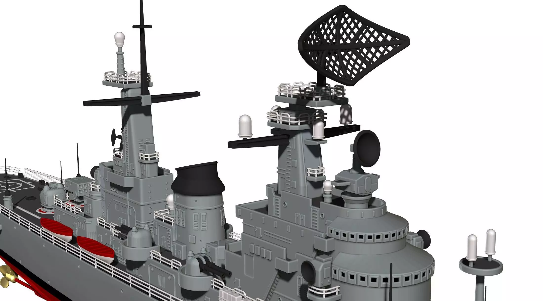 USS Northampton CLC 1 3D print model_17