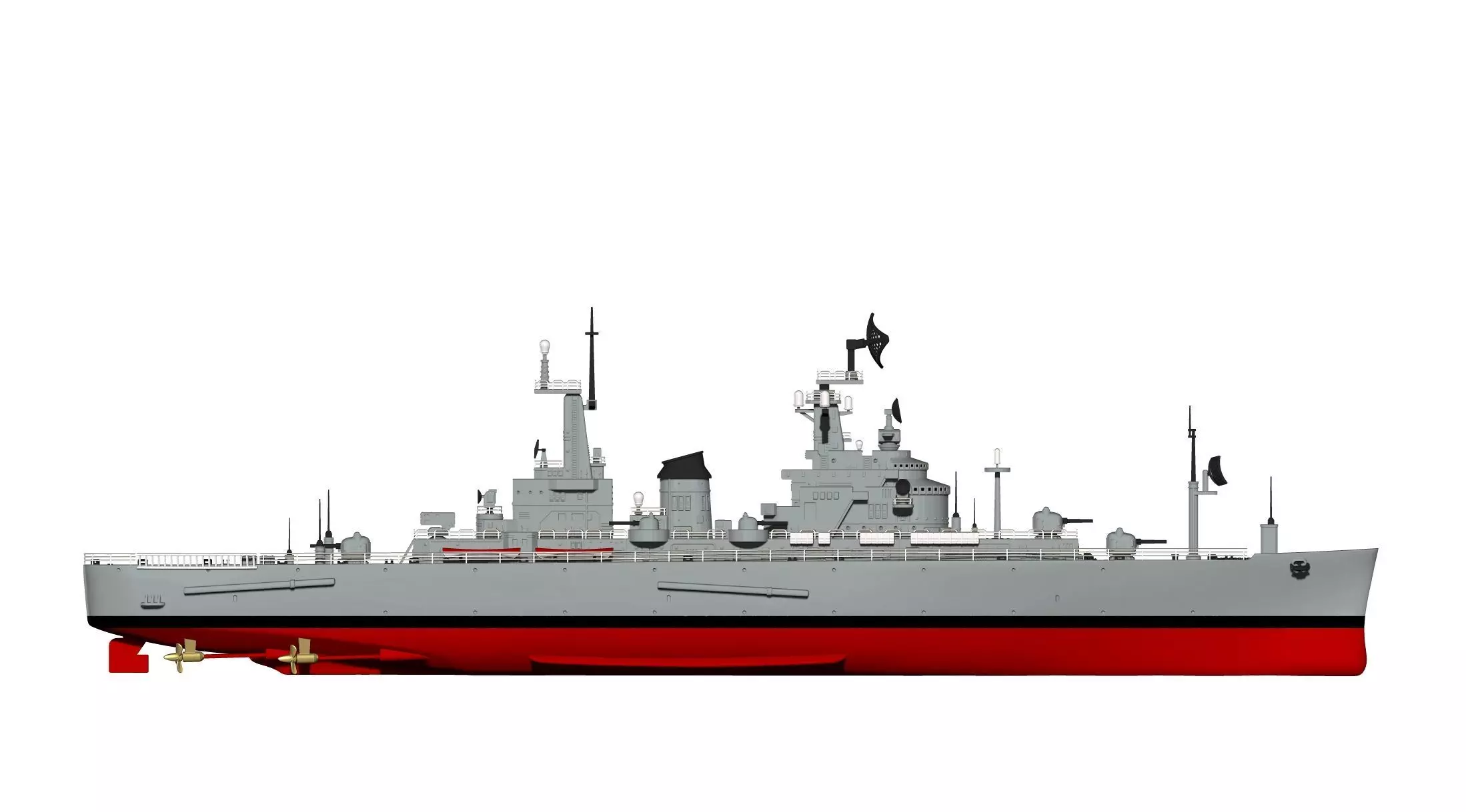 USS Northampton CLC 1 3D print model_19