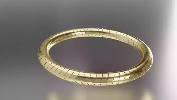 Gold Snake Tube Bracelet