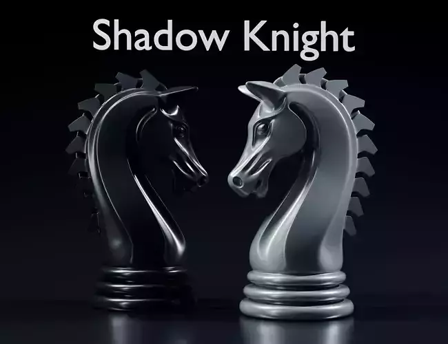 Shadow Knight Chess Piece