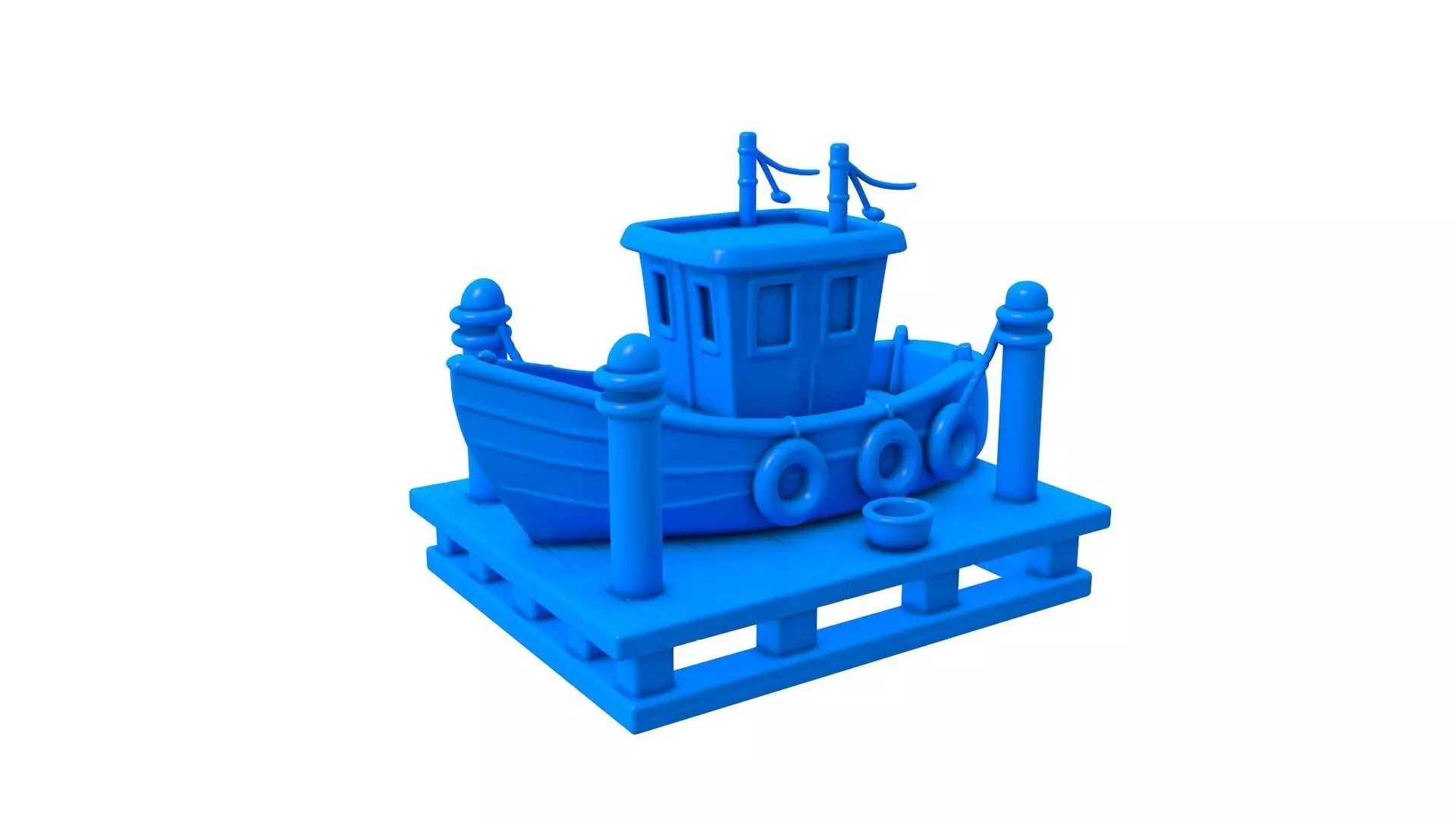 Boat - Boat stl - Cartoon Boat - Roblox Boat 3D print model