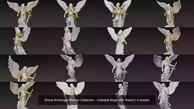 Divine Archangel Warrior Collection - Celestial Angel with Sword