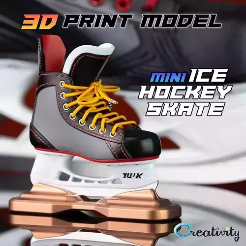 3D Printable Ice Hockey Skate Model