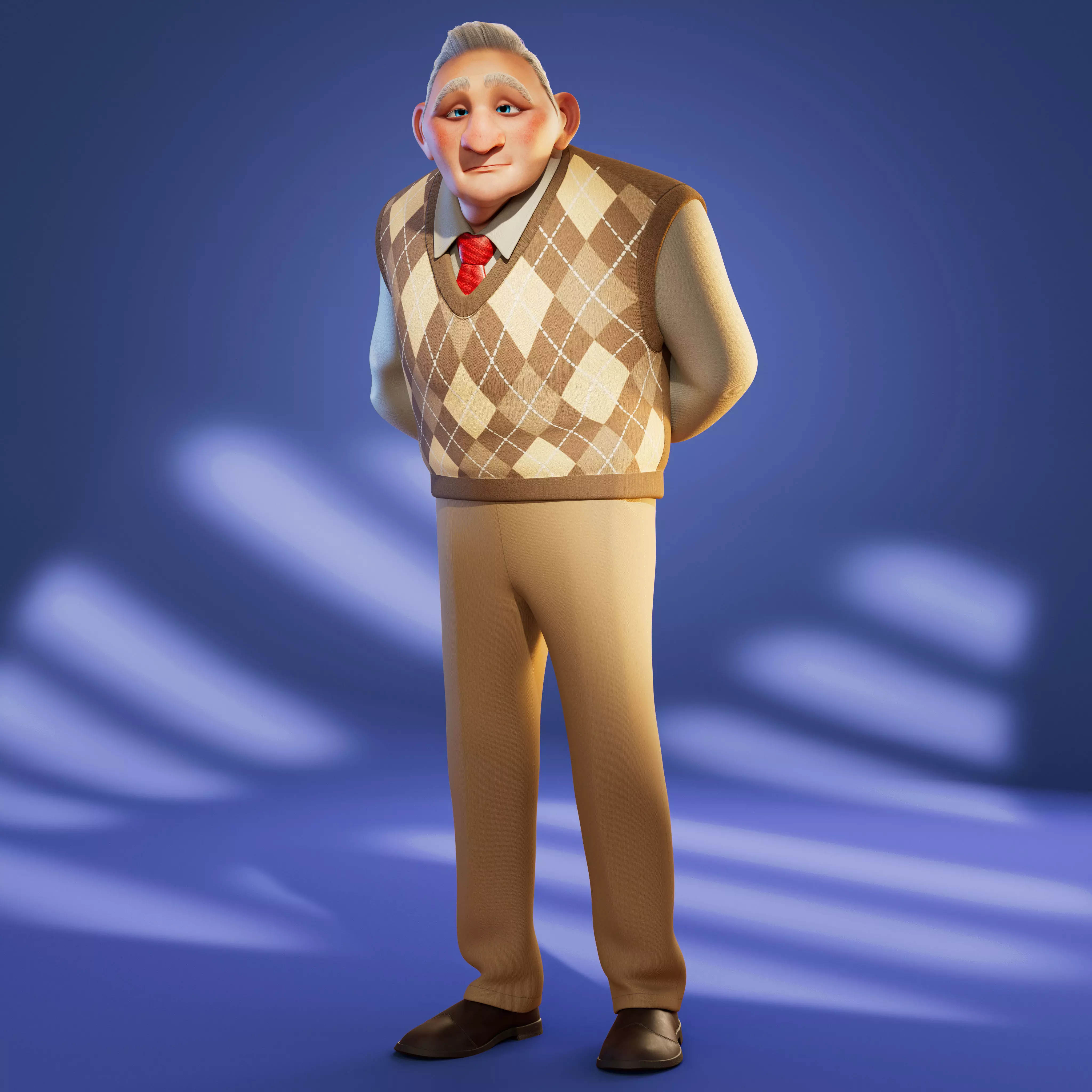 stylized character Barney 3D model_2