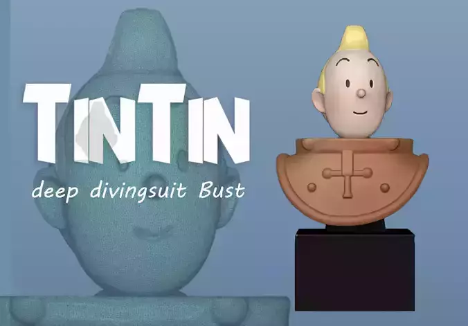 TinTin bust-Deep Diving Suit