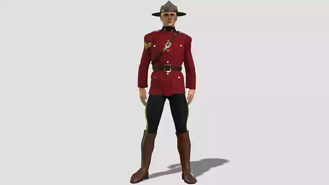 RCMP Officer Realistic 3D Character